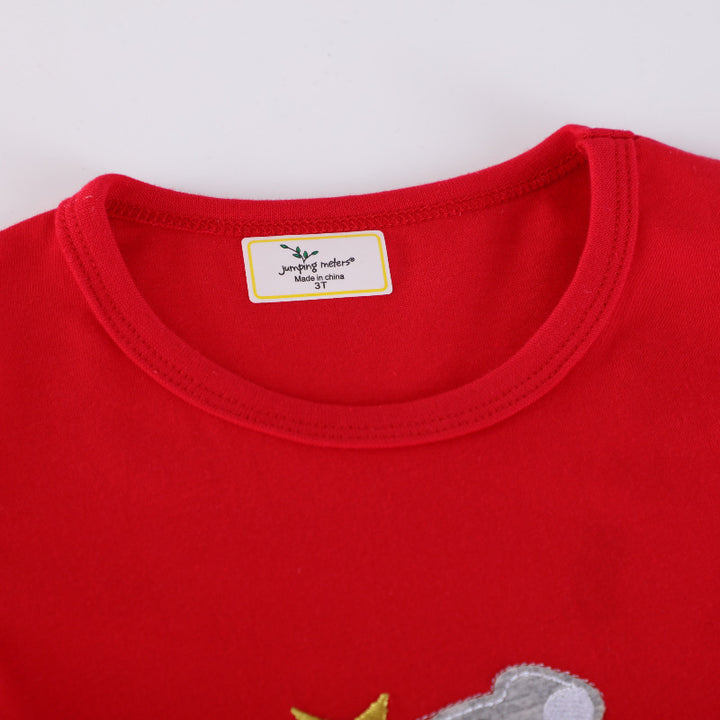 Mädchen Baumwollkleid mit festlichem Tier- und Weihnachtsbaum-Design Drune