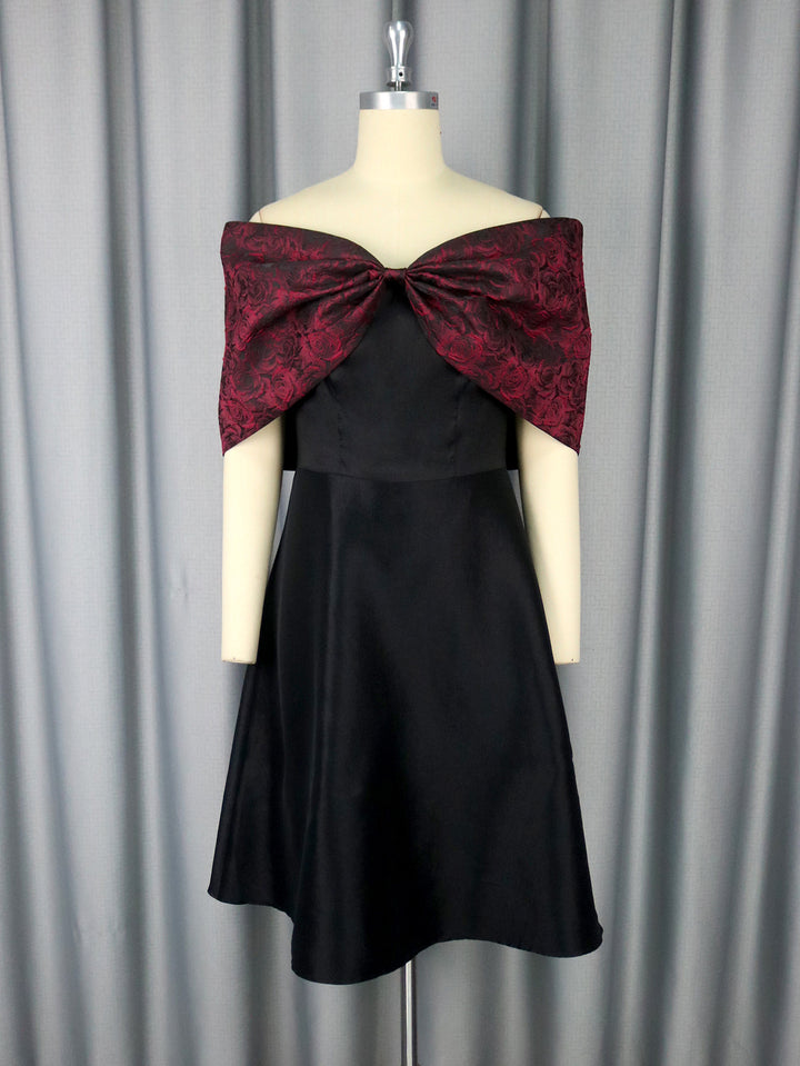 Damen elegantes Cocktailkleid mit modischem Schulterdesign Drune