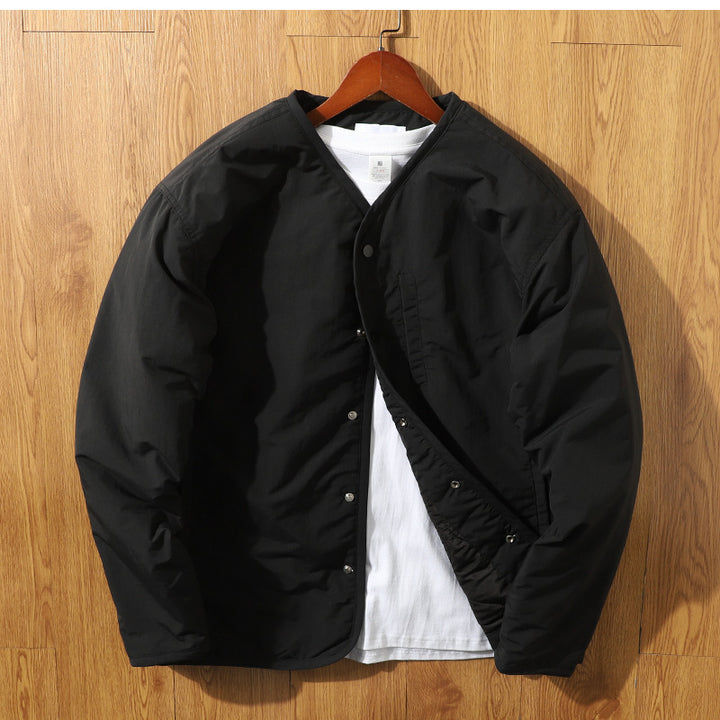 Herren Lässige Steppjacke mit Druckknöpfen Drune