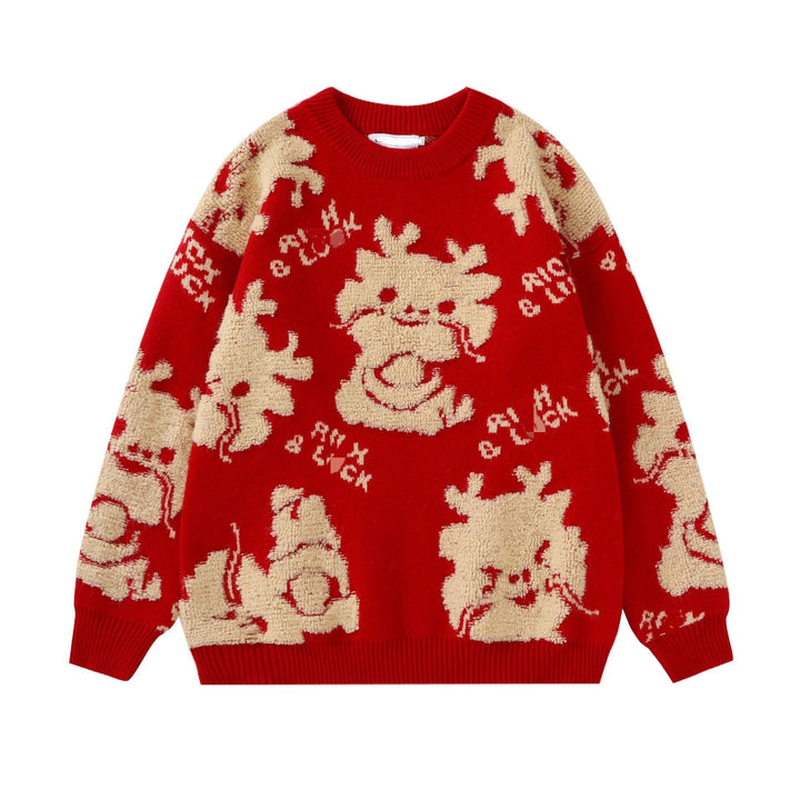 Damen Kuscheliger Pullover mit verspieltem Tiermotiv Drune