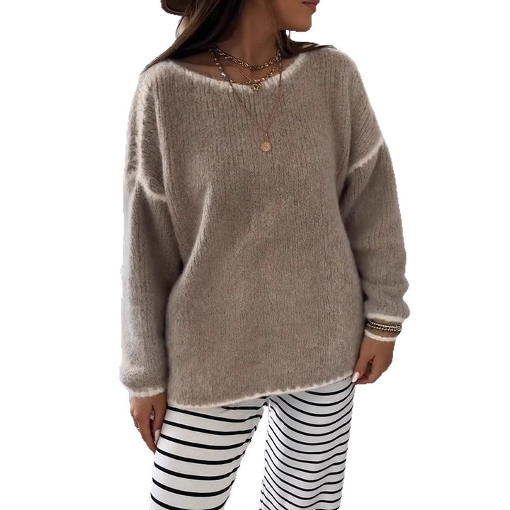 Damen Übergroßer Strickpullover mit luftigen Ärmeln Drune