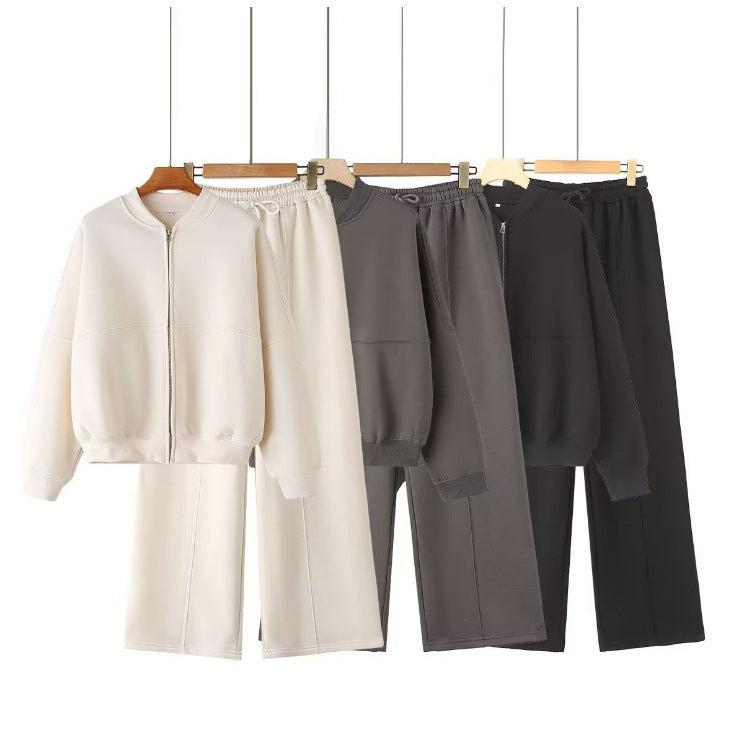 Damen 300+ minimalistische Oversize‑Bomberjacke mit durchgehendem Reißverschluss und gerippten Bündchen Drune