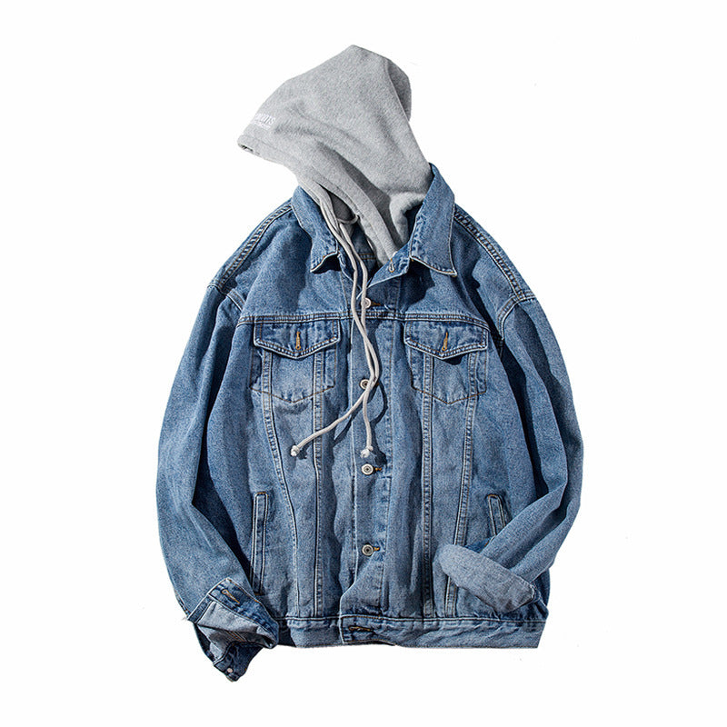 Herren Lässige Denimjacke mit Fleece-Futter Drune 1788342597