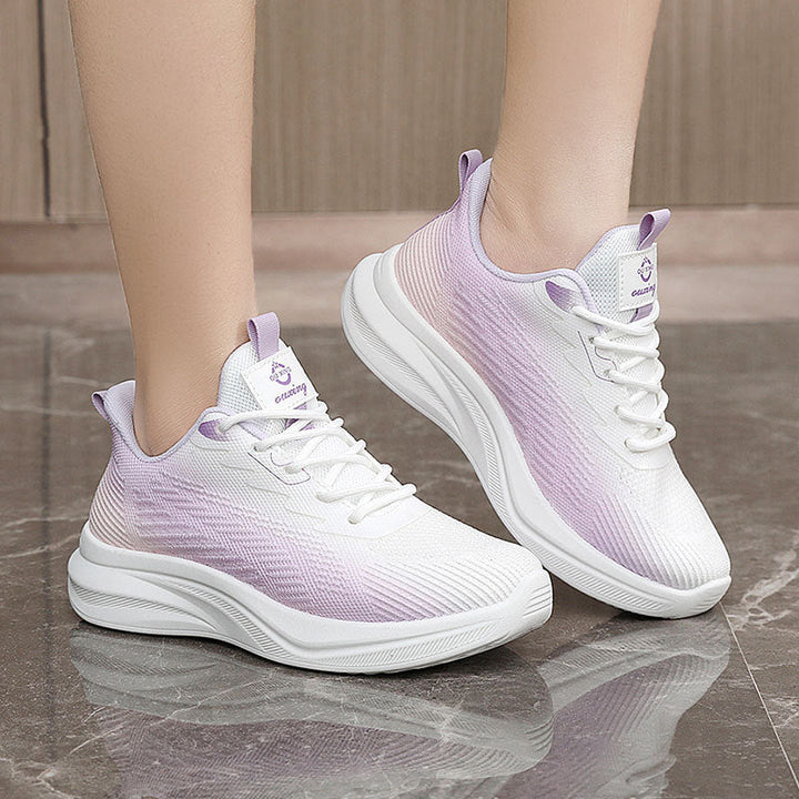 Damen sportliche Leichtgewicht Sneakers mit atmungsaktiver Obermaterialstruktur Drune