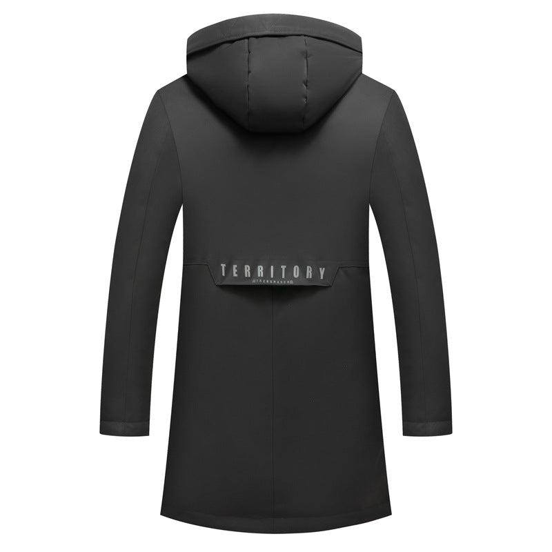 Herren Wasserabweisender Thermoparka mit Kapuze und Mehrfachtaschen Drune
