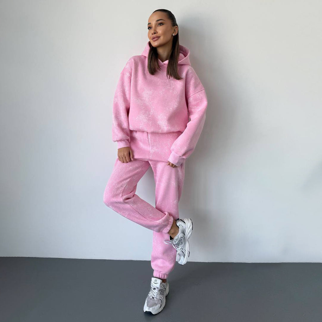 Damen Sportives Set mit lässigem Hoodie und bequemen Jogginghosen Drune
