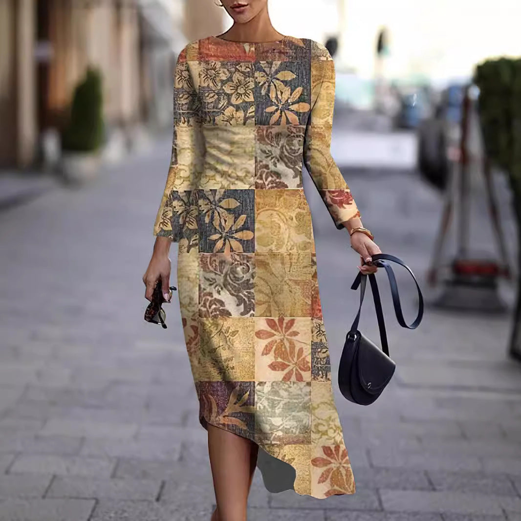 Drune | Einfacher Stil Weihnachtsdruck Kleid