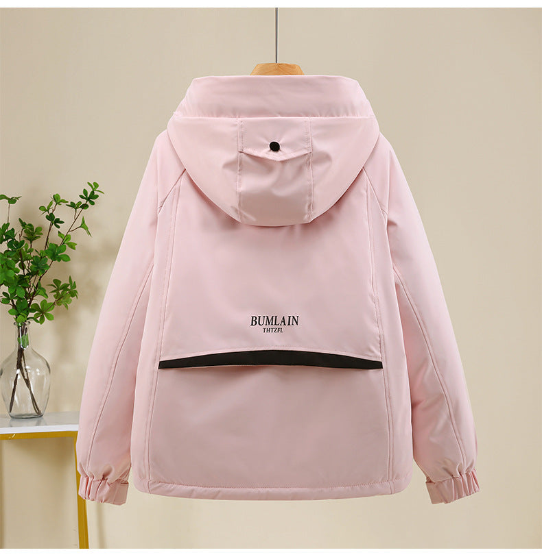 Damen Sportliche und funktionale Outdoor-Jacke mit Kapuze und zahlreichen Taschen Drune