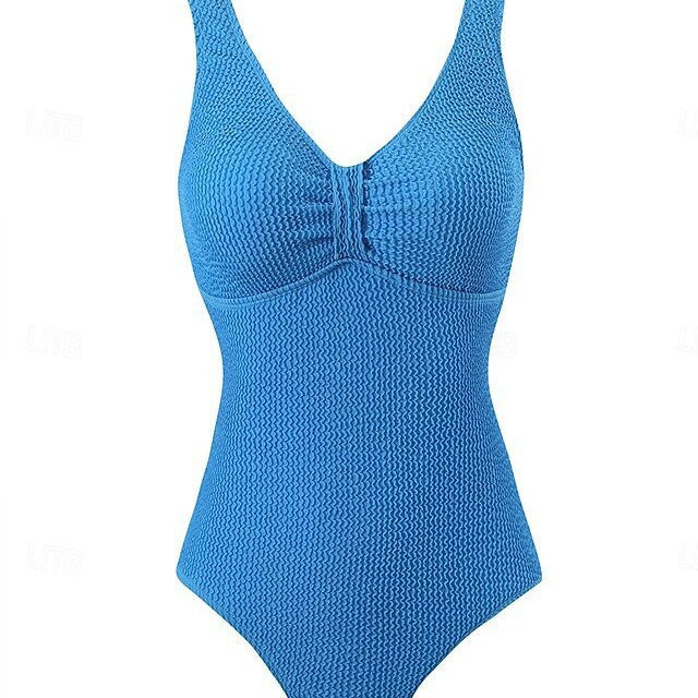 Damen Stilvoller Schwimmanzug mit strukturierter Oberfläche Drune