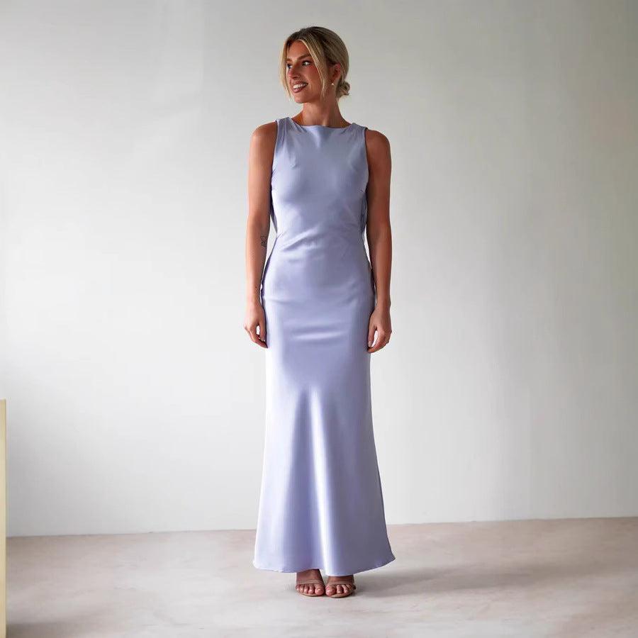 Damen Maxikleid mit elegantem Schnitt und fließendem Stoff Drune