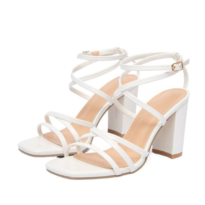 Damen modische Riemchen-Sandalen mit stabilem Blockabsatz und elegantem Design Drune