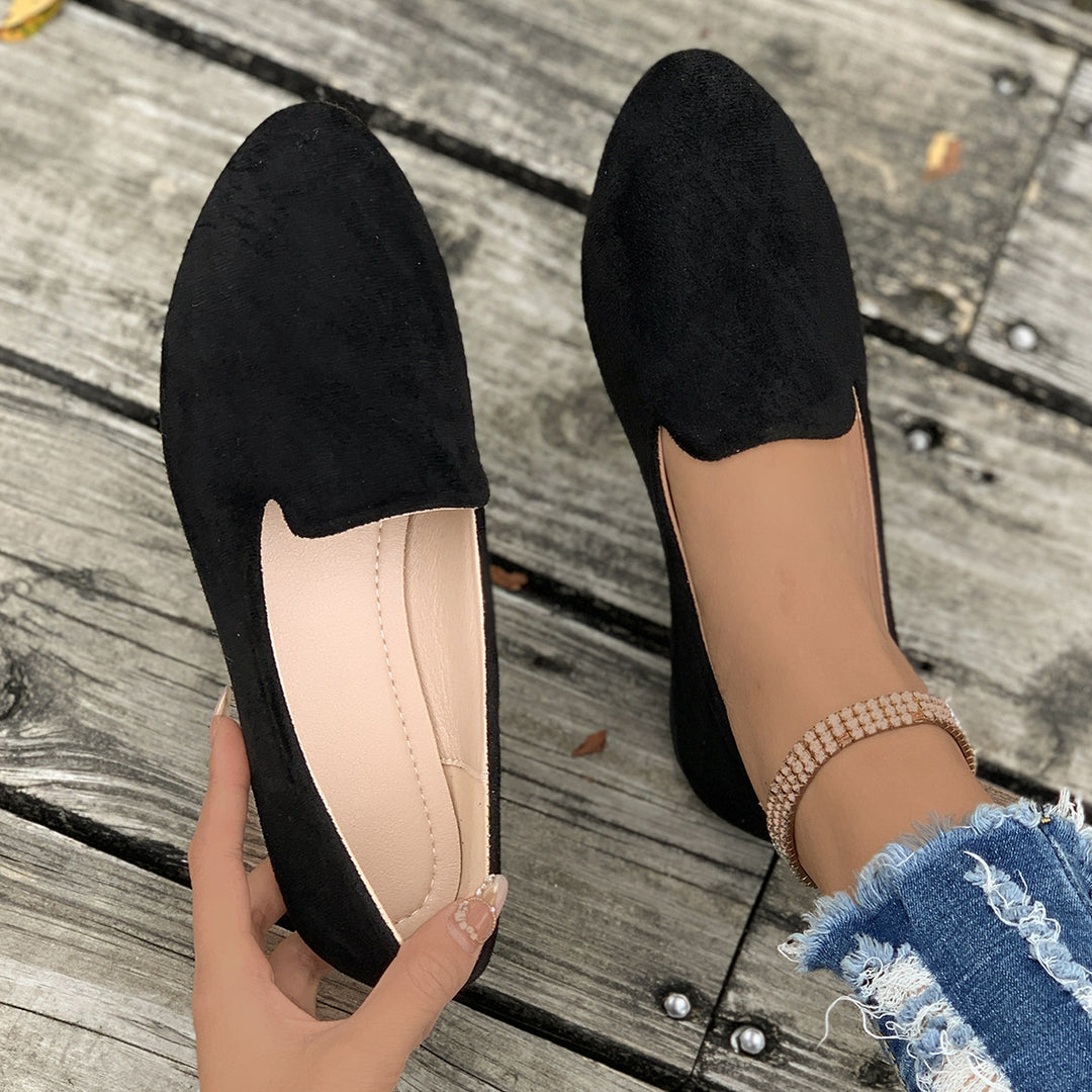 Damen bequeme Slipper im eleganten Design mit weicher Oberflächenstruktur Drune