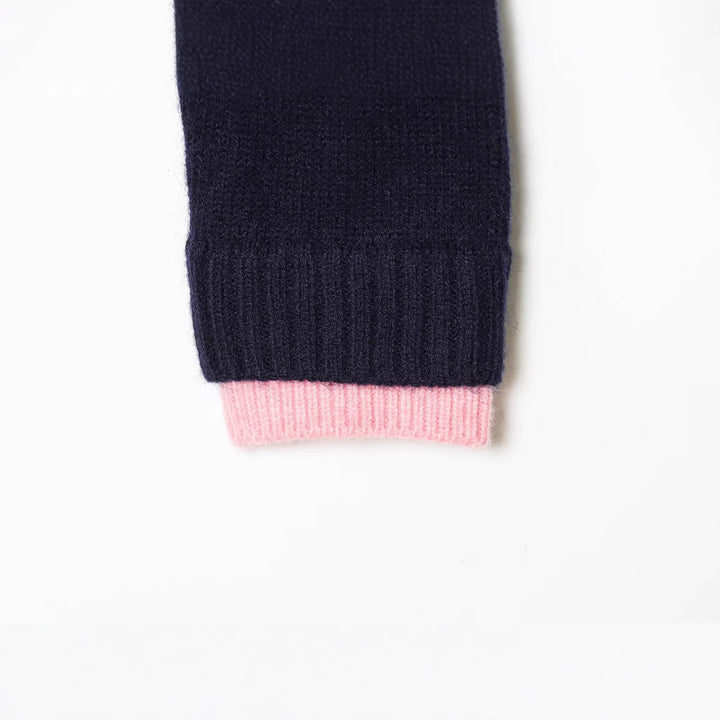 Damen Kurzer Boxy-Strickcardigan mit aufgesetzten Taschen und kontrastierenden Bündchen Drune