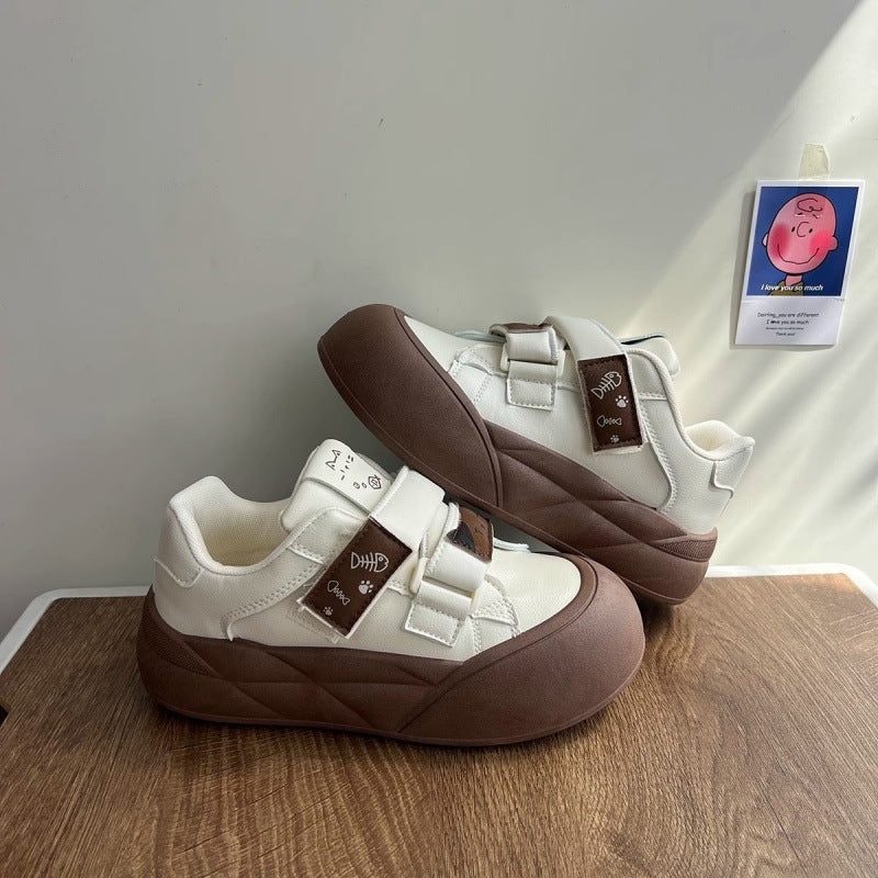 Damen Bequeme Sneaker mit praktischen Klettverschlüssen Drune