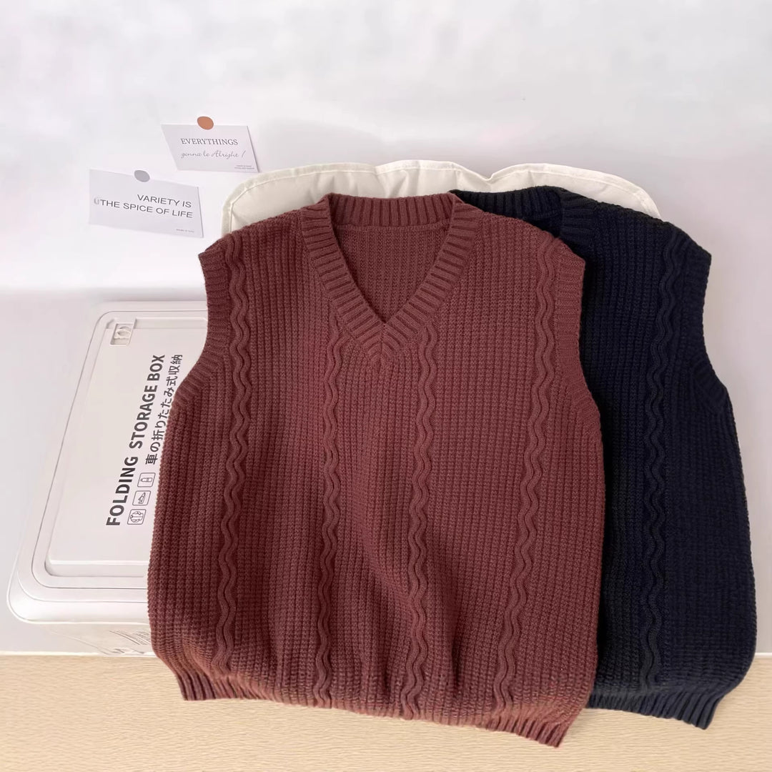 Damen Strickpullover ohne Ärmel Drune