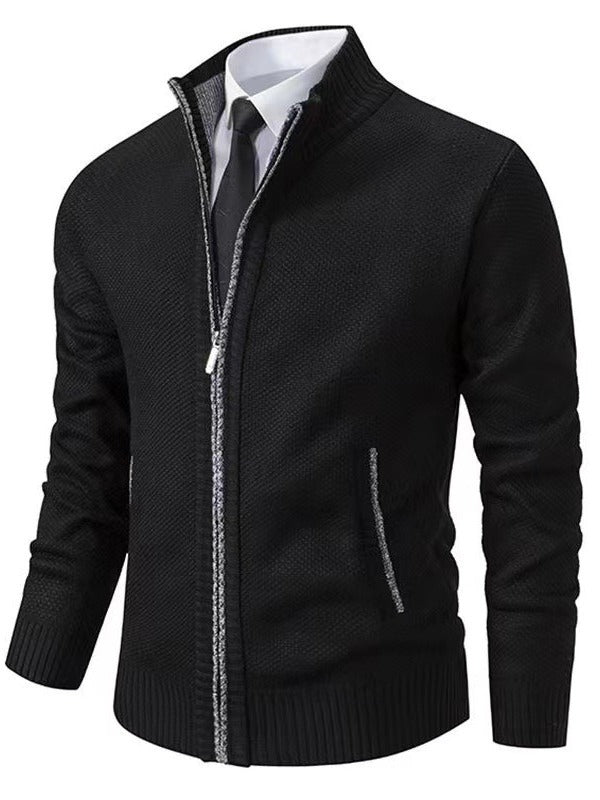 Herren modische Strickjacke mit Reißverschluss und praktischen Taschen Drune