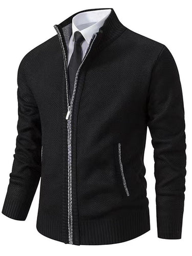 Herren modische Strickjacke mit Reißverschluss und praktischen Taschen Drune