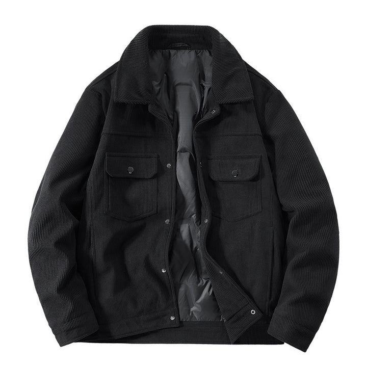 Herren Cordjacke mit gesteppter Thermofütterung und aufgesetzten Brusttaschen Drune