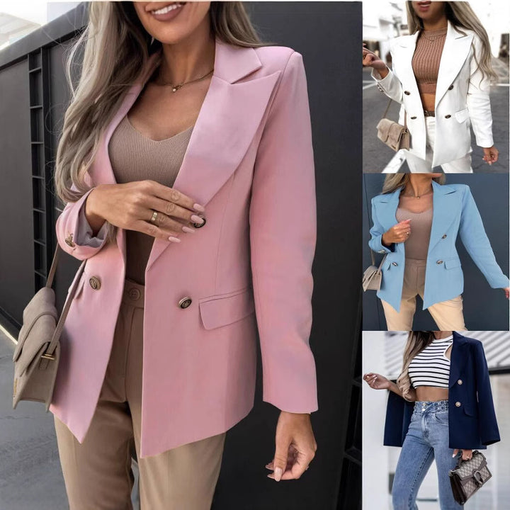 Damen Eleganter Blazer im modernen Schnitt mit doppelter Knopfreihe Drune