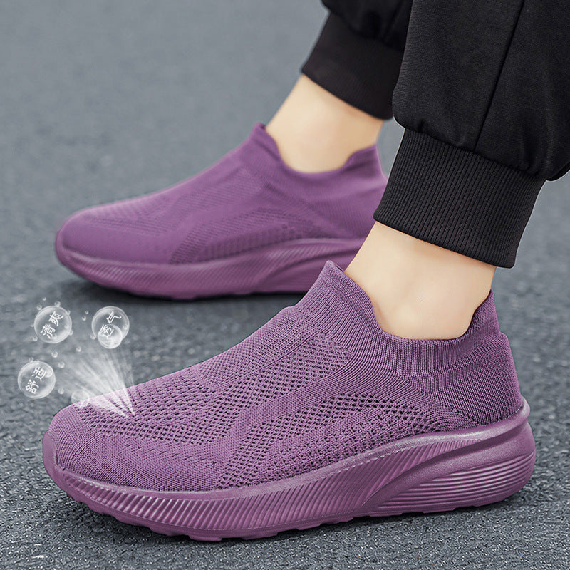Unisex Atmungsaktiver Strick-Slipper-Sneaker mit Memory-Fußbett Drune