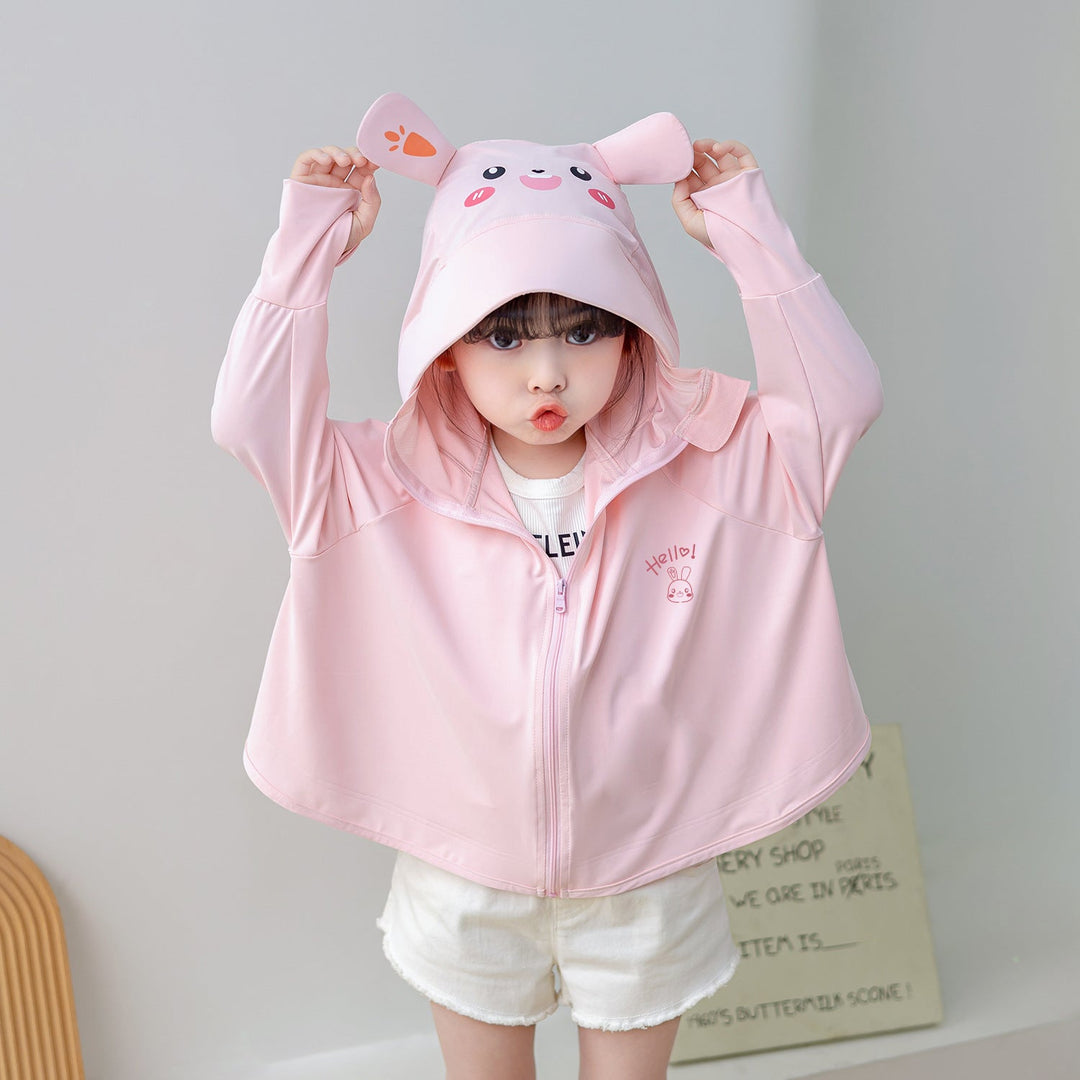 Mädchen multifunktionale UV-Schutzjacke mit Kapuze Drune