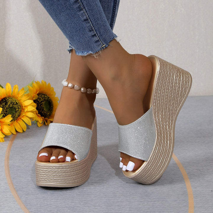 Damen Funken Plattform Slide Sandalen Drune