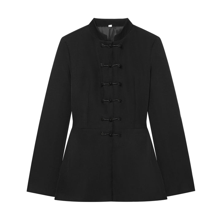 Damen Jacke mit Stehkragen und chinesischen Knebelverschlüssen Drune