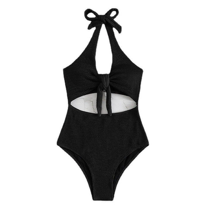 Damen Einteiliger Badeanzug mit raffiniertem Cut-Out und Knotendetail Drune