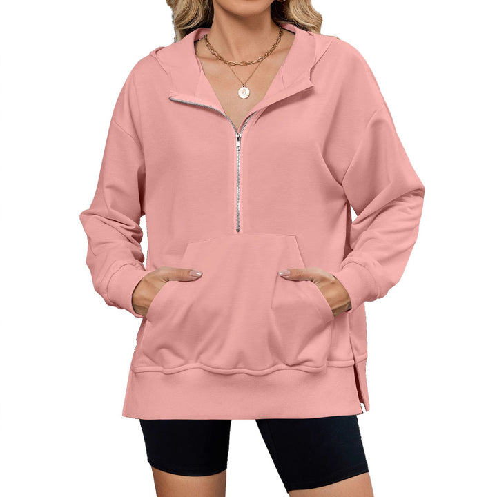 Damen Kapuzenpullover mit durchgehendem Reißverschluss und Taschen Drune