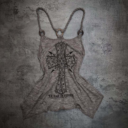 Damen Tanktop mit kreativem Kreuzdesign Drune