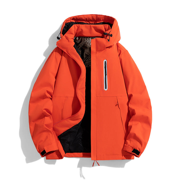 Herren wasserabweisende gesteppte Winterjacke mit Kapuze, thermischer Isolierung und reflektierender Brusttasche Drune