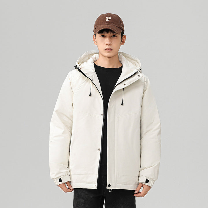 Herren Technische Winterjacke mit verstellbarem Kapuzenkragen Drune