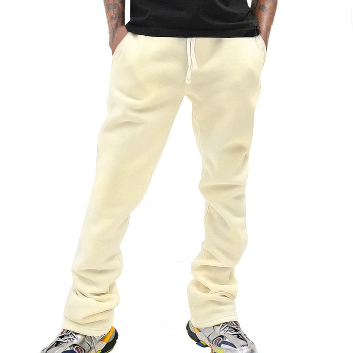 Herren Locker geschnittene Fleece-Jogginghose mit Tunnelzug, Seitentaschen & geradem Bein Drune