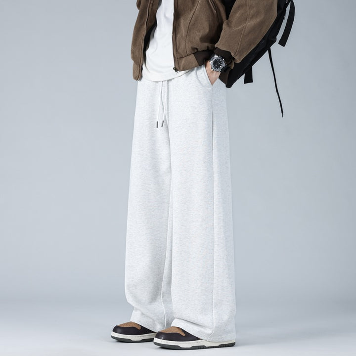 Herren Weite Oversize-Baggy-Loungehose mit Tunnelzugbund und fließender Jersey‑Qualität Drune