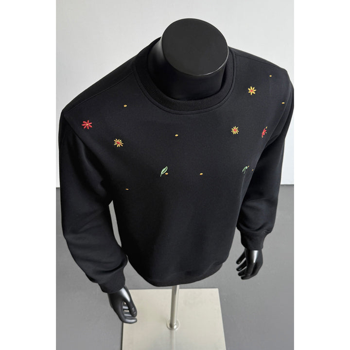Damen Bequemer und stilvoller Sweatshirt mit floralem Design Drune