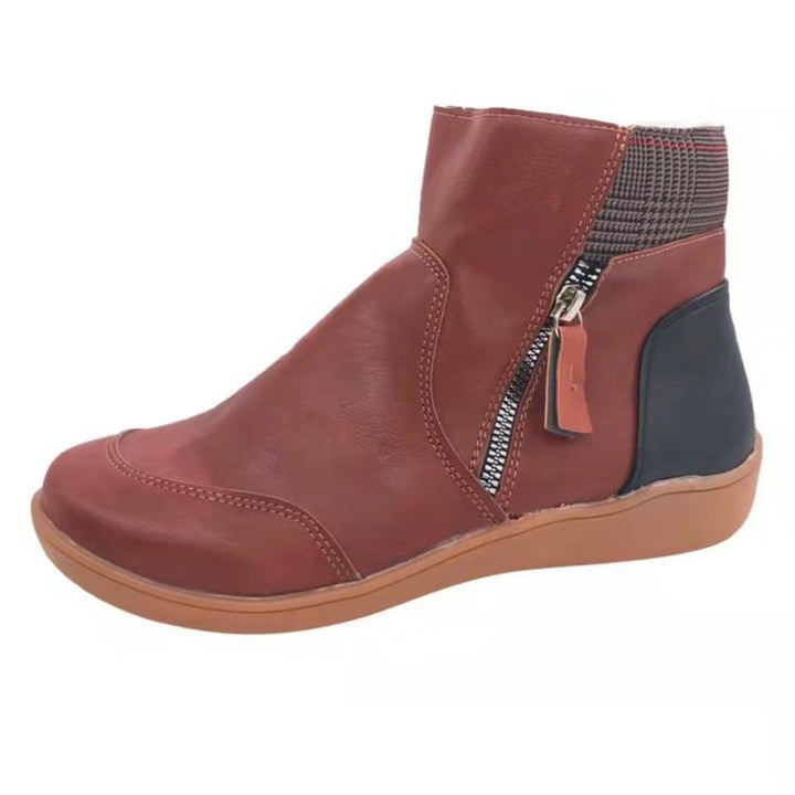 Damen  knöchelhohe Stiefelette mit seitlichem Reißverschluss, gepolstertem Komfortfußbett und flexibler Leichtsohle Drune