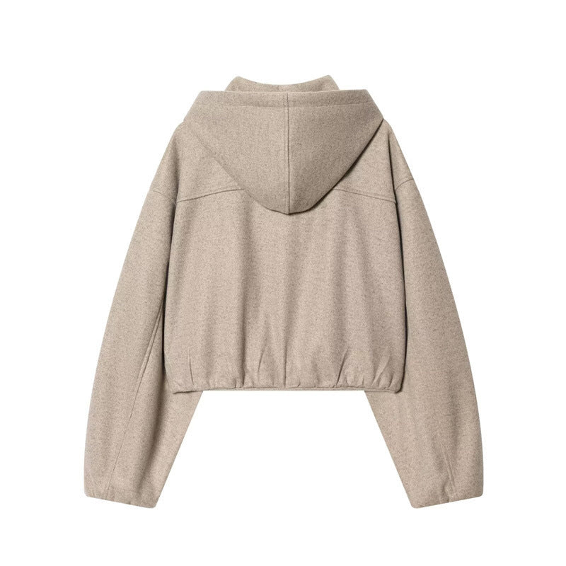 Damen 30+ Hochtaillierte weite Palazzo‑Hose aus Wollmix mit Bügelfalte Drune