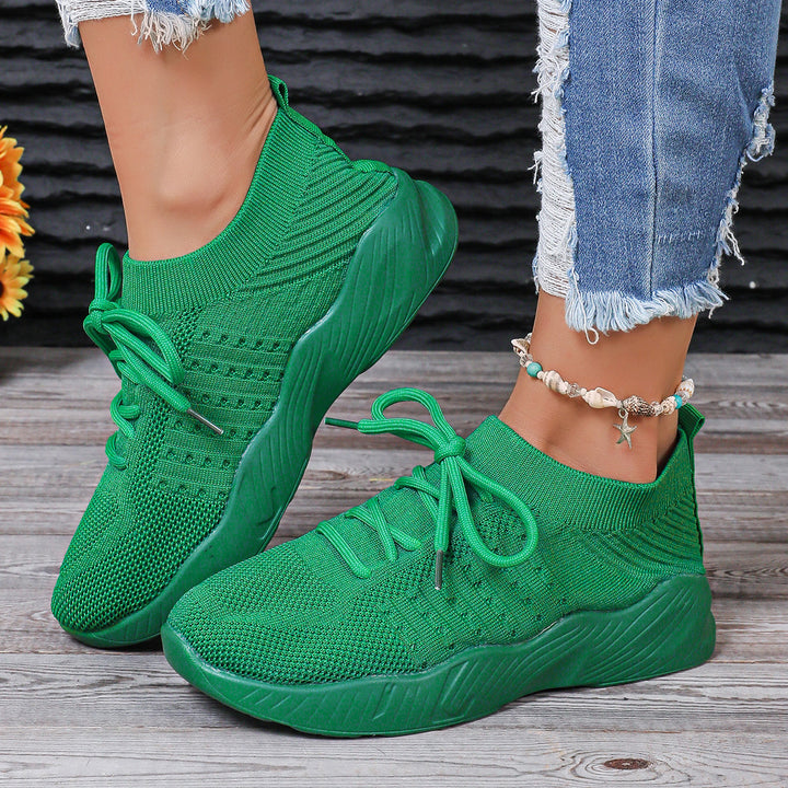Damen atmungsaktive Slip-On Sportschuhe mit flexiblem Obermaterial Drune