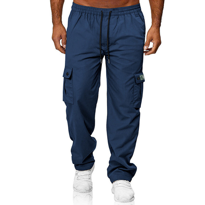 Herren Cargohose mit elastischem Bund, Kordelzug und Multifunktions-Taschen Drune
