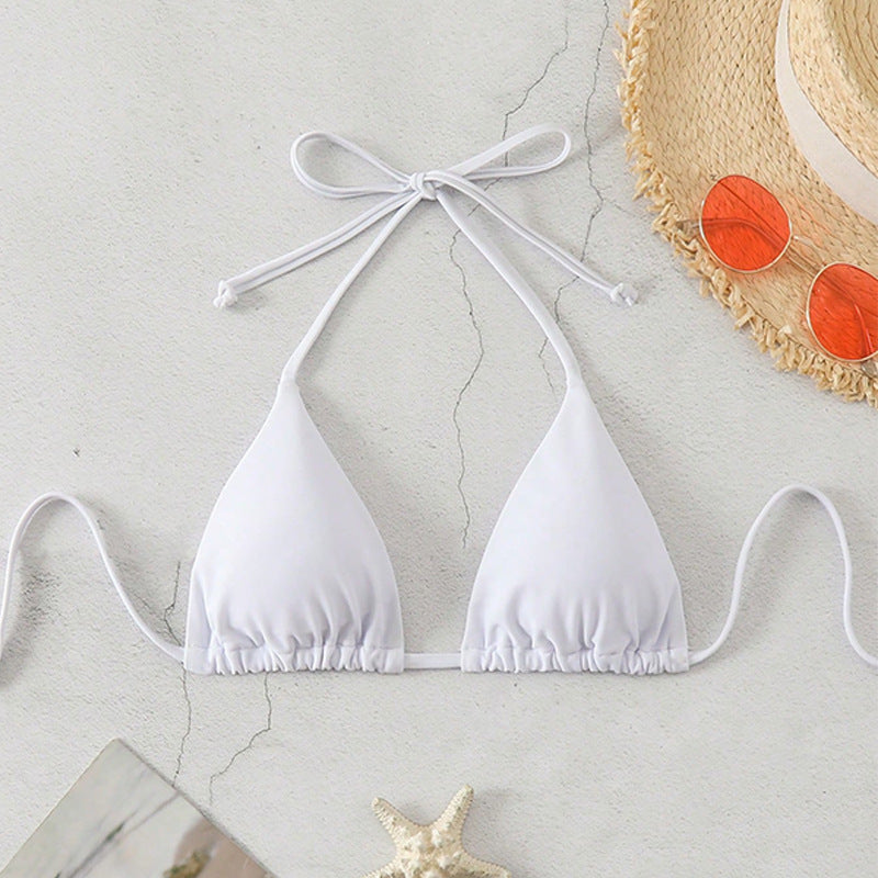 Damen Dreieck-Bikini mit raffinierten Bindebändern und animalischem Druck Drune