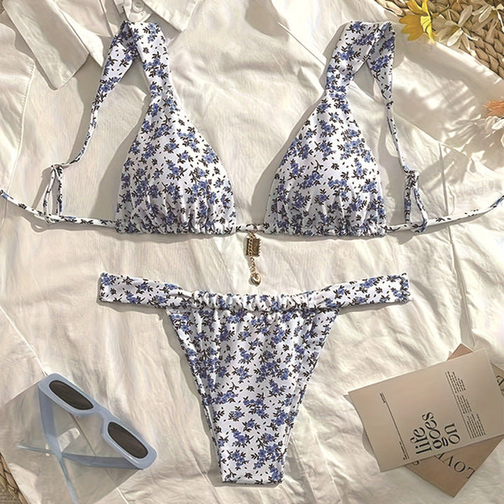 Damen zweiteiliges Tiermuster-Bikini-Set Drune