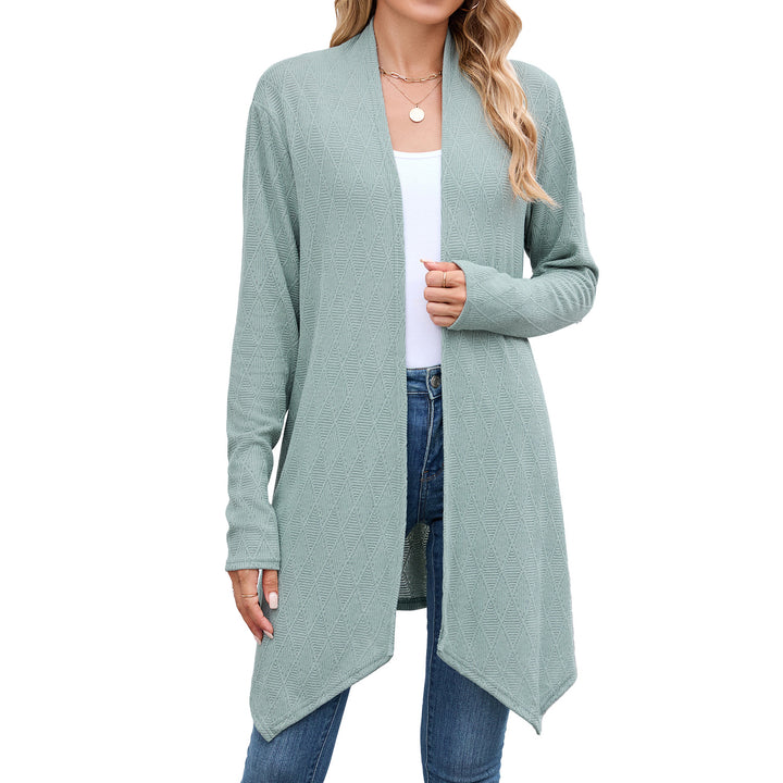 Damen Strickjacke mit modischem Rautenmuster Drune