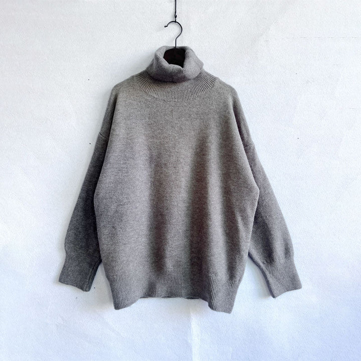 Drune | Einfarbiger Warmer Strickpullover Für Alltag