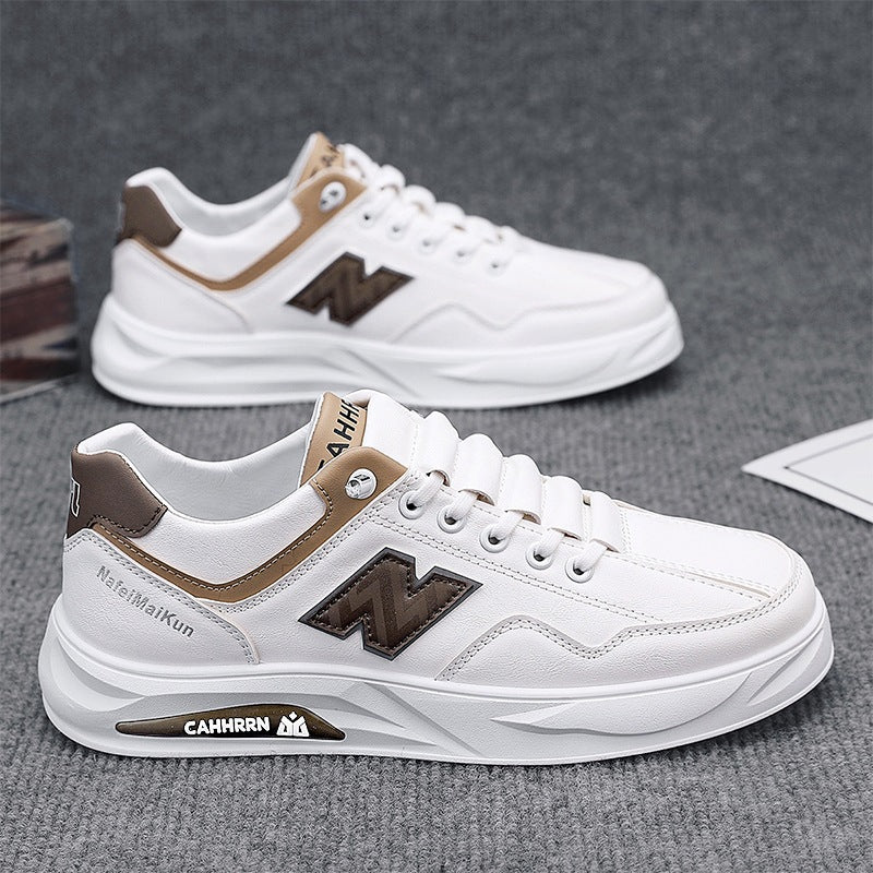 Herren Voluminöse Casual-Sneaker mit strukturiertem Kunstleder, kontrastierten Overlays und gedämpfter Plateau-Sohle Drune