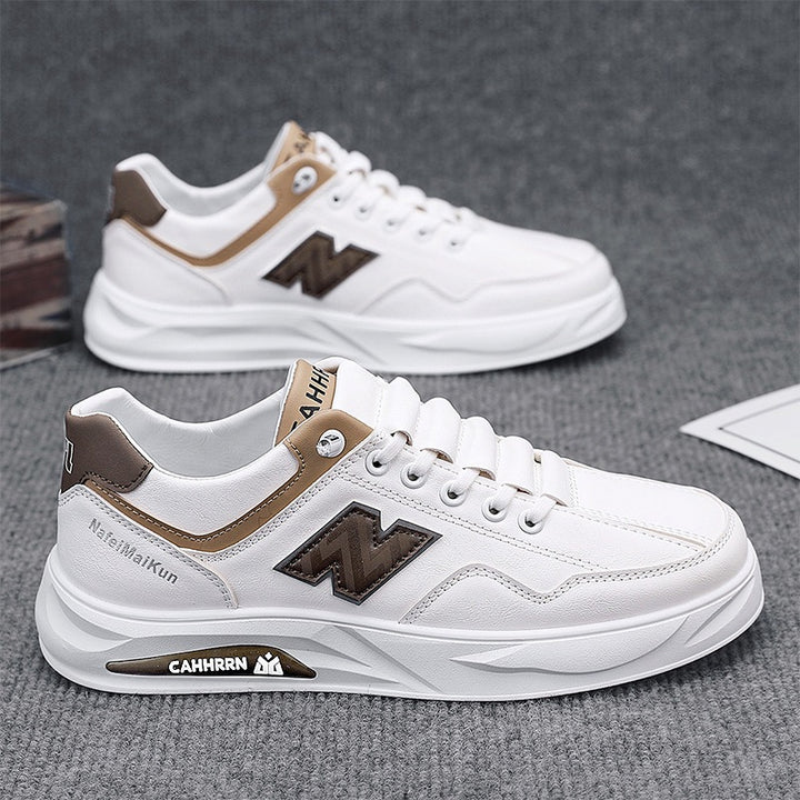 Herren Voluminöse Casual-Sneaker mit strukturiertem Kunstleder, kontrastierten Overlays und gedämpfter Plateau-Sohle Drune