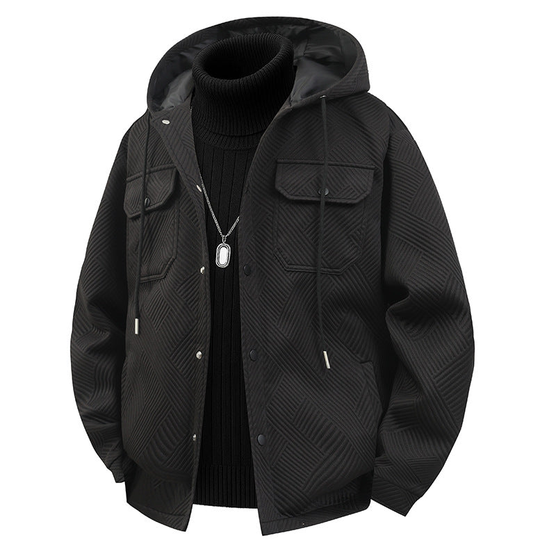 Herren Modische und funktionale Jacke mit Kapuze Drune