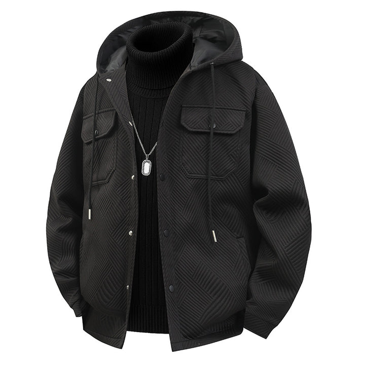 Herren Modische und funktionale Jacke mit Kapuze Drune