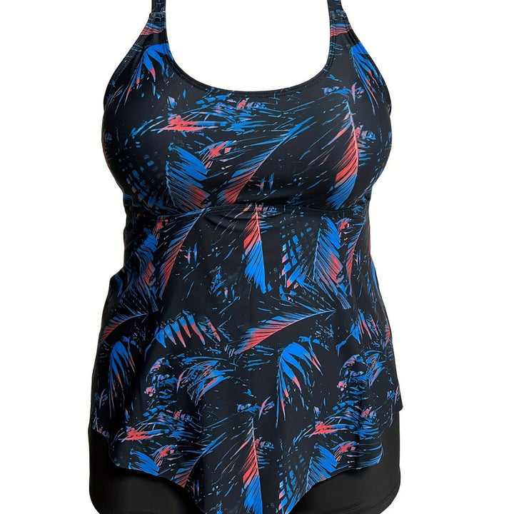 Damen Tankini-Oberteil mit fließendem Schnitt und hochwertigem floralem Design Drune