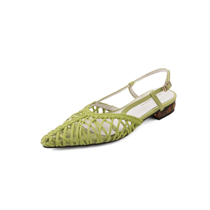 Damen Gewebte Slingback Ballerinas mit Verstellbarem Riemen Drune
