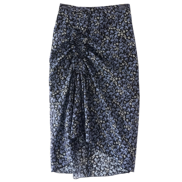Damen Eleganter Midirock mit drapiertem Design Drune